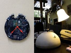 Reuse in Action: An Old iMac Became a Clock and Lamp