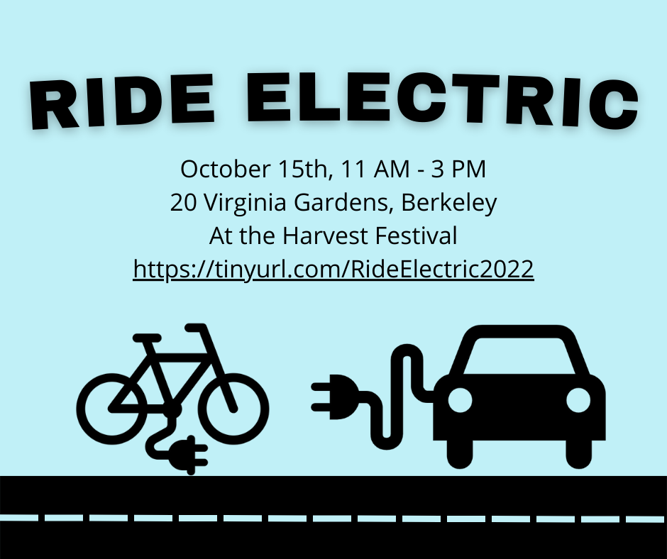 Graphic of a bike and a car, both with electrical cords