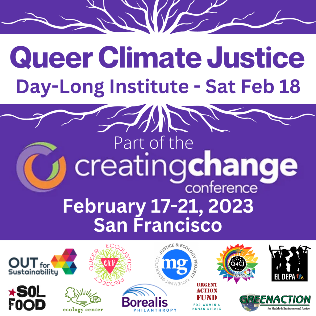 Graphic of Queer Climate Justice Institute